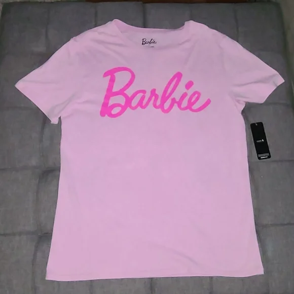 Barbie‎ Strong Girls Make Waves / Pink T-shirt short sleeve SIZE large  NWT - Picture 8 of 8